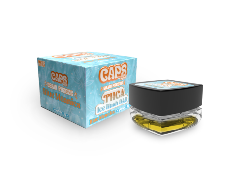 Caps By Good Morels Brain Freeze 2G THCA Ice Hash Dab – Blue Meanies – Sativa