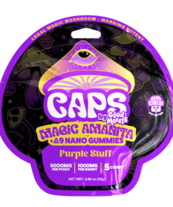 Caps By Good Morels Magic Amanita + D9 Nano Gummies – Purple Stuff