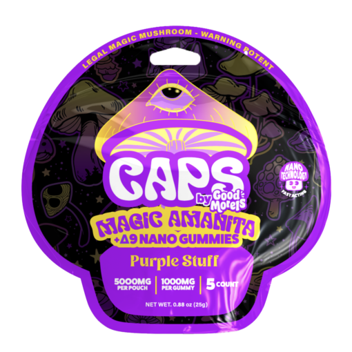 Caps By Good Morels Magic Amanita + D9 Nano Gummies – Purple Stuff