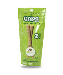 Caps By Good Morels 2 Pack THC-A Prerolls 2g Total – Green Apple Crack Indica