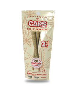 Caps By Good Morels 2 Pack THC-A Prerolls 2g Total – Strawberry Kush Cake Hybrid