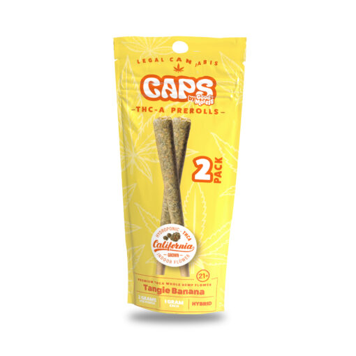 Caps By Good Morels 2 Pack THC-A Prerolls 2g Total – Tangie Banana Hybrid