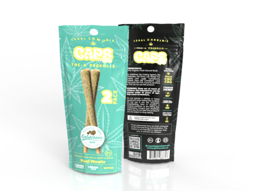 Caps By Good Morels 2 Pack THC-A Prerolls 2g Total – Maui Wowie Sativa