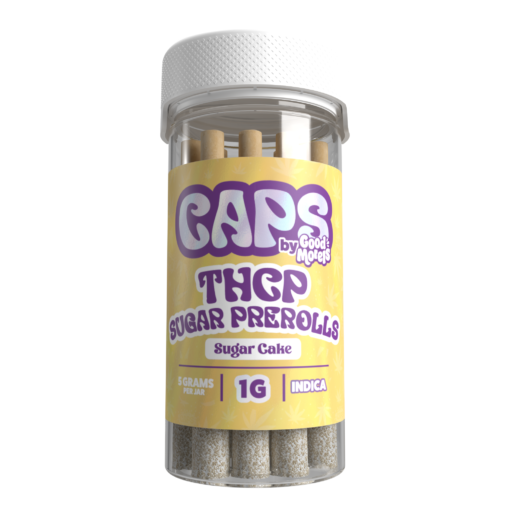 Caps By Good Morels THCP Sugar Prerolls 1G – Sugar Cake – Indica