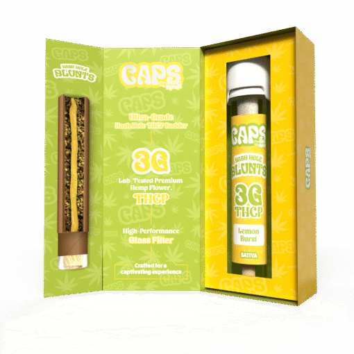 Caps By Good Morels 3G Hash Hole THCP BADDER Blunts – Lemon Burst