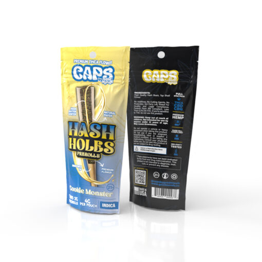 Caps By Good Morels 2 Pack Hash Holes Prerolls 4g Total – Cookie Monster